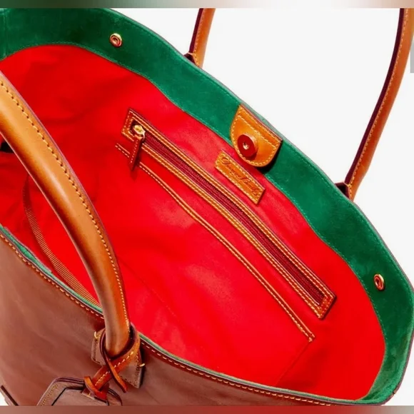 Dooney & Bourke Medium Russel Florentine Leather Tote in NATURAL - NWT - Picture 3 of 8